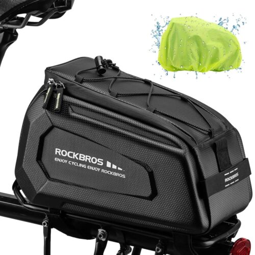 ROCKBROS Bike Rack Bags - Hard Shell Bicycle Rear Rack Bag Large Pannier for Bicycle Rear Rack Bags Bike Rear Seat Bag Bike Trunk Bag Ebike Battery Bag Bike Saddle Bag for Rear...