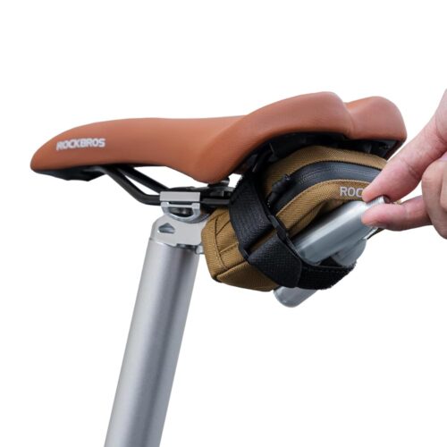 ROCKBROS Bike Saddle Bag Bike Seat Bag Small Bike Bag Under Seat Small, Lightweight and Portable Saddle Bag for Road Bikes