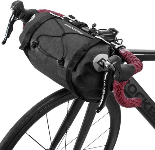 ROCKBROS Bikepacking Bike Handlebar Bag 7L-14L Waterproof Large Dry Pack Bicycle Front Bag Roll for MTB Mountain Road Drop-bar Bikes Bar