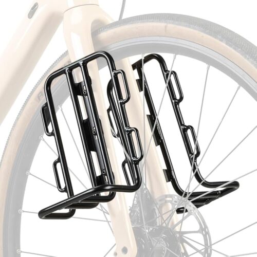 ROCKBROS Front Bike Rack Aluminum Alloy Luggage Touring Carrier Racks 6.6lbs Capacity Mountain Road Bike Cargo Rack Cycling Equipment