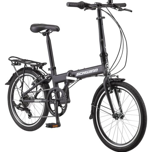 Schwinn Adapt U Folding Bike, 20-Inch Wheels, 7-Speed, Steel Blue