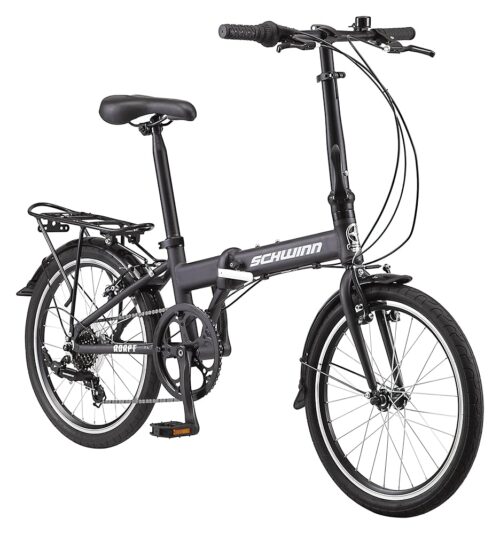 Schwinn Adapt U Folding Bike, 20-Inch Wheels, 7-Speed, Steel Blue