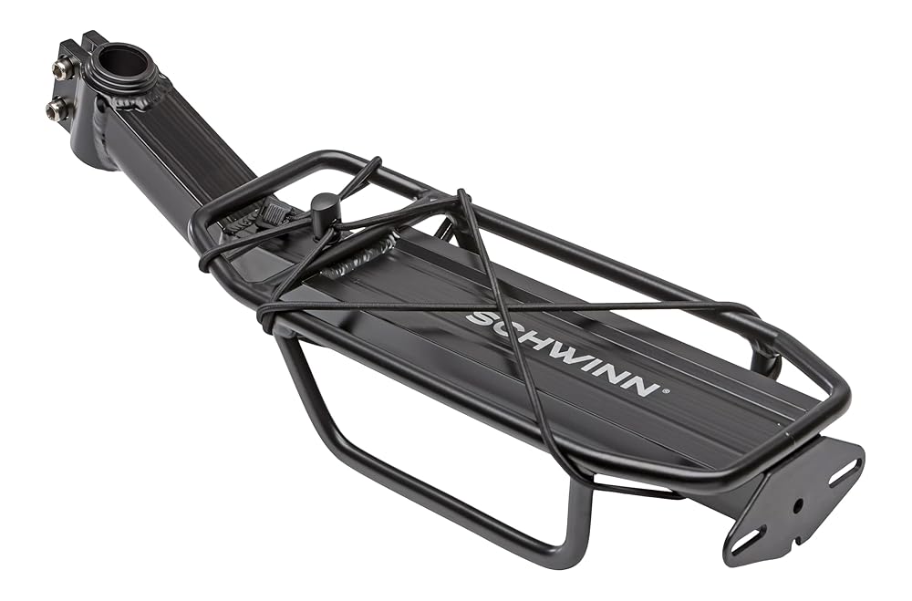 Schwinn Bike Rear Rack, Lightweight Compact Design, Can Hold Up to 20 or 26 lbs. Option, Fits Most Adult Bike Frames, Durable Construction, Additional Cargo Options, Bike and... Schwinn Bike Rear Rack, Lightweight Compact Design, Can Hold Up to 20 or 26 lbs. Option, Fits Most Adult Bike Frames, Durable Construction, Additional Cargo Options, Bike and...
