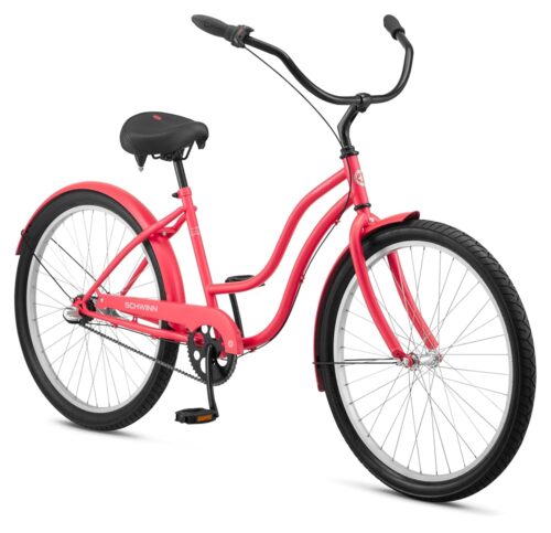 Schwinn Mikko Beach Cruiser Bike for Adult Men and Women, 1/3/7-Speed Twist Shifter Options, 26-Inch Wheels, 17-Inch Steel Frames, Full Front & Rear Fenders, Vintage Inspired...