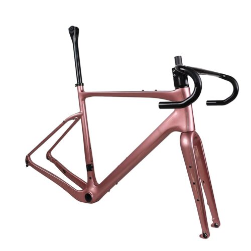 SERAPH Rose Gold All Inner Cable disc Gravel Frame Gravel Bike Frame GR044 Bicycle Gravel Frame Factory deirect Sale