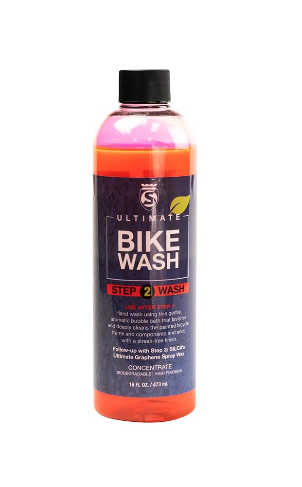 SILCA Bike Spa - Ultimate bike Wash: Eco-Friendly Bubble Bath Concentrate - Advanced Surfactants Encapsulates Dirt - Cherry Glow Scent - 16oz Bottle - Step 2 in the Bike SPA... SILCA Bike Spa - Ultimate bike Wash: Eco-Friendly Bubble Bath Concentrate - Advanced Surfactants Encapsulates Dirt - Cherry Glow Scent - 16oz Bottle - Step 2 in the Bike SPA...