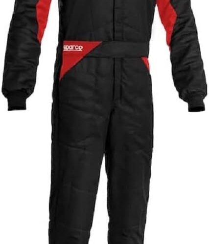 Sparco Men's Suit (Black/Red, Extra Large)