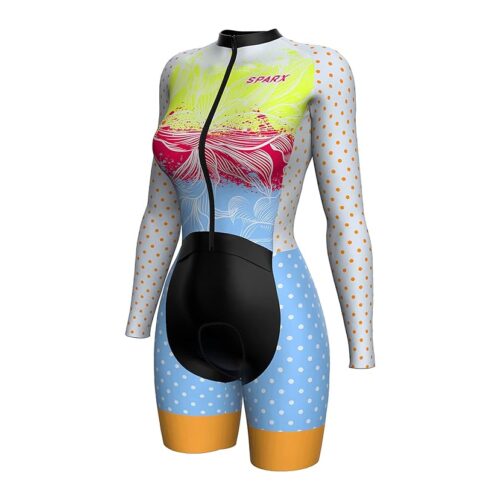 Sparx Premium Women Cycling Skinsuit Padded Speedsuit Women One Piece Cycling Kit