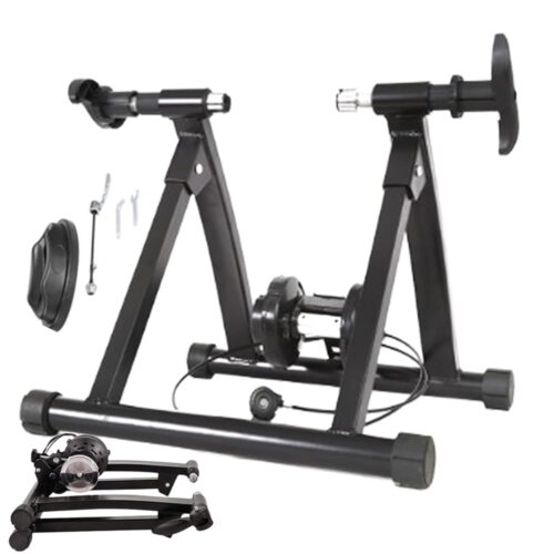 Stand for Indoor Riding, Ultra Silent Magnetic Flywheel Converter Stationary Stand for 26-28" & 700C Wheels, Cycling Trainer Stand,Stainless Steel Indoor Trainer Portable