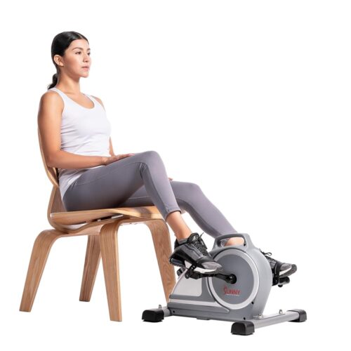 Sunny Health & Fitness Dual Function Under-Desk Bike Trainer, Mini Exercise Machine for Senior Training, Arm/Leg Cardio Cycle Workout, Optional Magnetic, Motorized & Free...