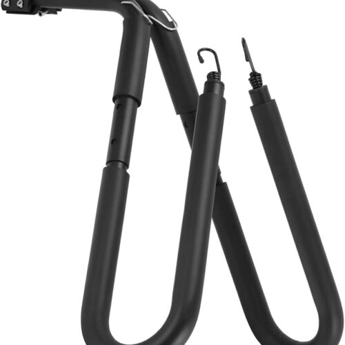 Surfboard Bike Rack, Portable Surfboard Rack and Holder, Adjustable and Easy to Install for Scooters, Mopeds, and E-Bikes, Fits Surfboards Up to 8"", Black, AHH-9U1-OOY781