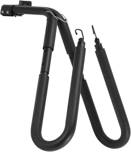 Surfboard Bike Rack, Portable Surfboard Rack and Holder, Adjustable and Easy to Install for Scooters, Mopeds, and E-Bikes, Fits Surfboards Up to 8"", Black, AHH-9U1-OOY781