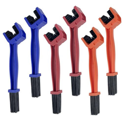 Sutekus Bike Chain Cleaning Brush Universal Chain Grunge Cleaning Brush Motorcycle Chain Cleaning Tool Set, 6Pack