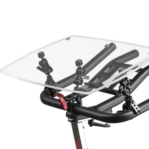 TFD Acrylic Holder Bike Tray - Universal Laptop Tray Holder - Adjustable Laptop Stand for Exercise Bikes - Bike Accessories - Bike Holder Exercise Tray for Laptop, Books, & More