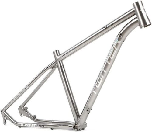 Titanium Alloy Bike Frame 29er Mountain Bike Frame 15.5'' 17'' 19'' Disc Brake Rigid Frame Lightweight QR 135mm Internal Routing(29 * 17'')