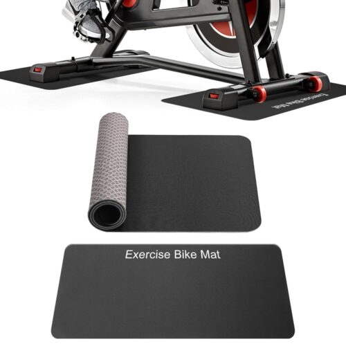 TOBWOLF 2PCS Non-Slip Mat Compatible with Peloton Bike, Concept 2 Rowing Machine, Exercise Bike Mat, Treadmill Mat for Carpet & Hardwood Floors, Workout Mat for Bike Trainer,...
