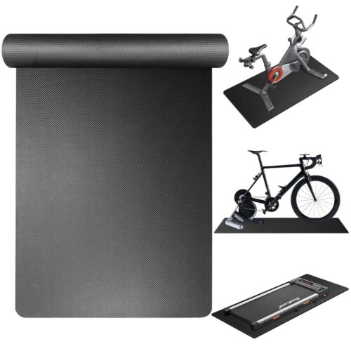 Treadmill Mat Compatible with Peloton Bike, Exercise Bike Mat for Treadmill and Row 6mm Thick Bike Trainer Mat 30 * 70in Workout Mat Under Mat Protect Hardwood Floor Carpet