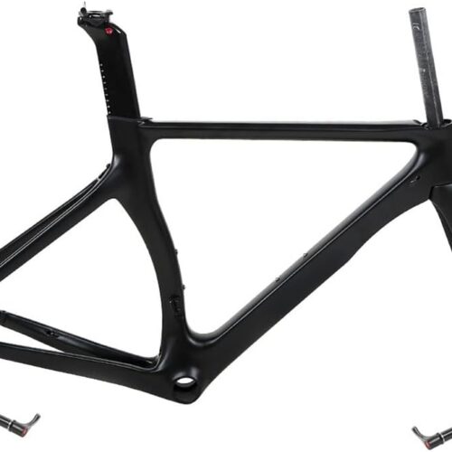 TUJISEK Carbon Fiber Frameset 700C Road Bikes Frame with Fork Disc Brake 46CM/48CM/50CM/52CM/54CM Break Wind Frame Thru Axle Routing Internal for XC Racing