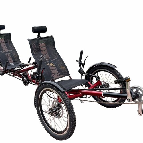 Two Person Electric Trike, Enjoy Comfortable Tandem Rides with This 2 Seater 3 Wheel Electric Bike, Great for Touring or Daily Commuting, Easy to Ride Electric Tandem Tricycle