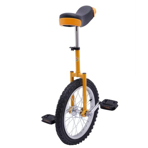 Unicycle with Thickened Steel Rim Height Adjustable Unicycle Outdoor Sports Fitness Exercise Health