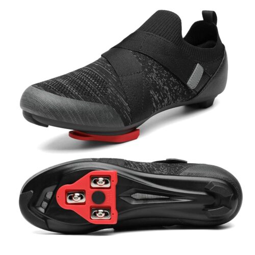 Unisex Cycling Shoes Compatible with Peloton Bike & SPD Indoor Road Riding Biking Bike Shoes with Delta Cleats Included for Men Women