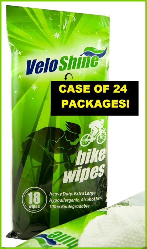 VeloShine Bike Wipes (Case of 24)