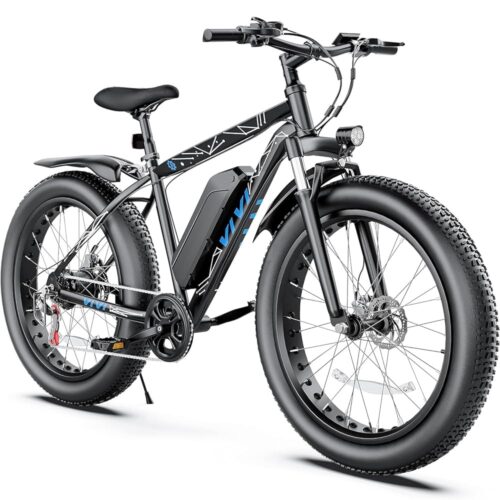 Vivi Electric Bike 26" x 4.0 Fat Tire Electric Bicycle, Peak 1000W Electric Mountain Bike, 25MPH Ebikes for Adults with 48V 13AH Removable Lithium-Ion Battery, Up to 60 Miles,UL...