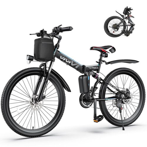 Vivi Electric Bike for Adults 750W Peak Folding Electric Mountain Bike 26'' Commuter Ebike 22MPH Adult Electric Bicycles with Removable Battery, LCD Display, Dual Shock...