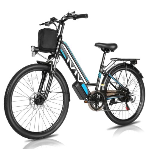 Vivi Electric Bike for Adults with 750W Peak Motor, 26" Commuter Electric Bike, 22MPH Cruiser Ebikes with 48V Removable Battery, Up to 50 Miles, LCD-Display, 7 Speed, Cruise...