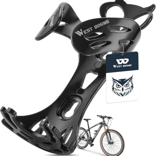 WEST BIKING Bike Water Bottle Cage, Plastic Bike Bottle Cage with Screws, Ultralight 16.9-20.3 Oz Mountain Bike Water Bottle Holder for MTB/Road Bikes Black