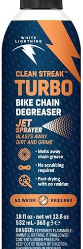 White Lightning Clean Streak Turbo Bike Chain Degreaser - 18oz (CS0180102)