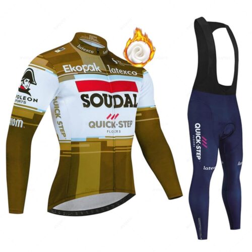 Winter Warm Thermal Fleece Cycling Clothes Set Men's Bicycle Jersey Sport Riding MTB Bike Clothing