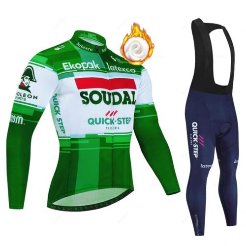 Winter Warm Thermal Fleece Cycling Clothes Set Men's Bicycle Jersey Sport Riding MTB Bike Clothing