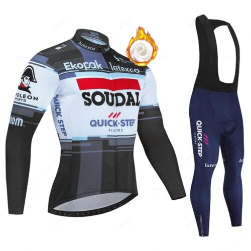 Winter Warm Thermal Fleece Cycling Clothes Set Men's Bicycle Jersey Sport Riding MTB Bike Clothing