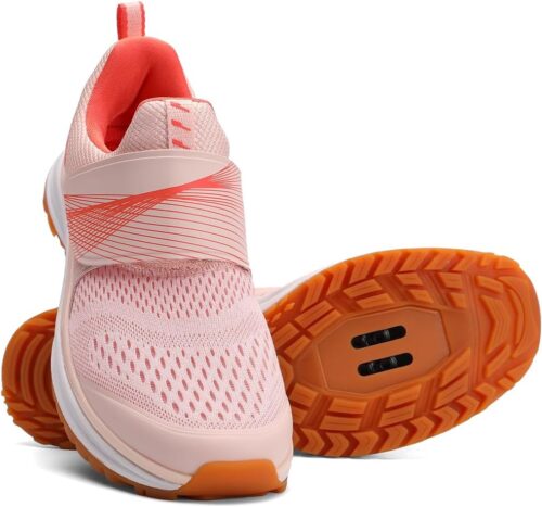 Women’s Indoor Cycling Shoes SPD Cleats Compatible Comfortable and Breathable Road Bike Shoes