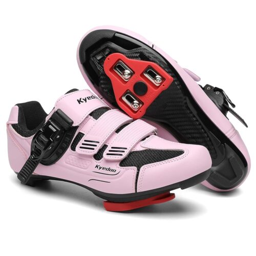 Womens Cycling Shoes Compatible with Peloton Bike Clip in Ladies Indoor Cycling Road Bike Riding Biking Shoes, Pre-Installed Delta Cleats