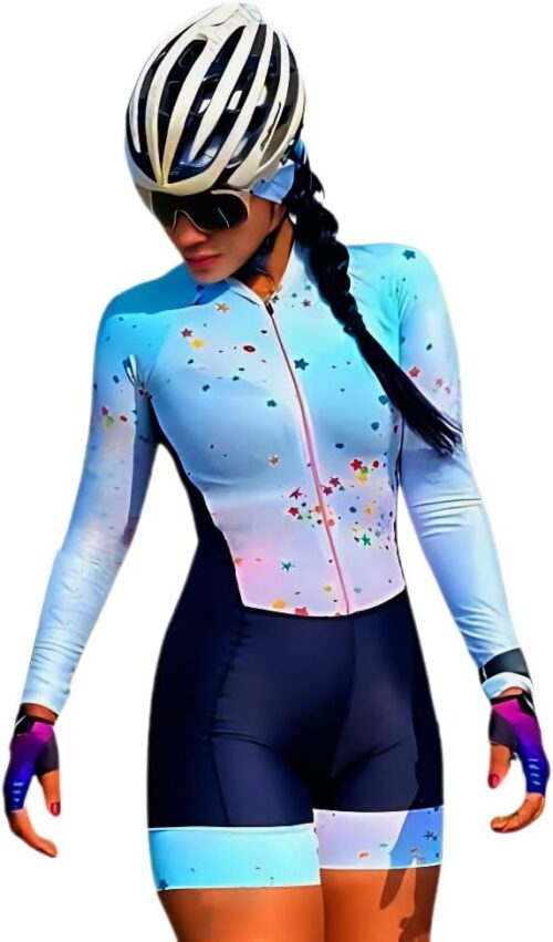 Women's Long Sleeve Women Profession Suit Clothes Cycling Skinsuits Rompers Womens Jumpsuit Kits XS-3XL, X-Small