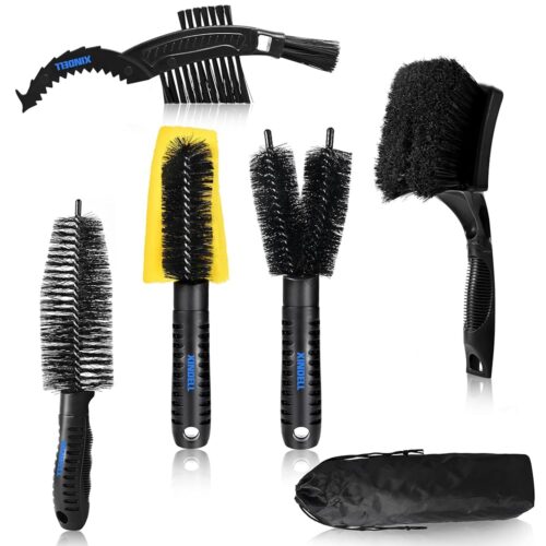 XINDELL Bike Cleaning Brush – 7-Piece Set with Nylon Detailing Ultimate Kit, Chain Cleaner, Park Wash Tool, Efficient Dirt & Grease Removal, Ideal for Bike Maintenance.