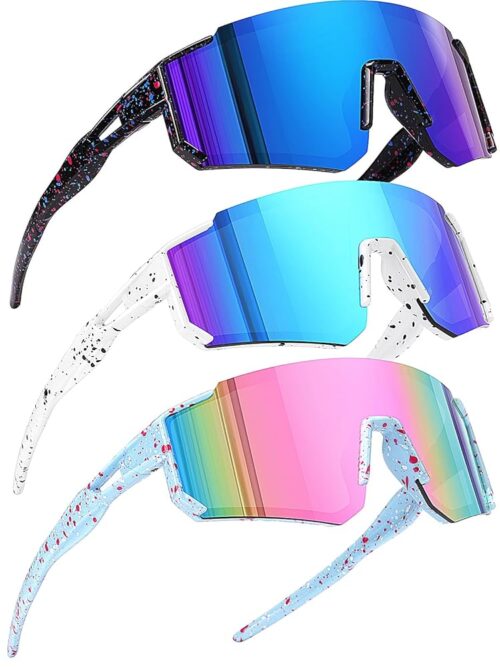 Youth Baseball Sunglasses Kids Sports Sunglasses for Boys Girls Softball Cycling Glasses UV400 Protection