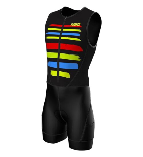 Zimco Elite Triathlon Suit Men Padded Triathlon Tri Suit Race Suit Swim Bike Run