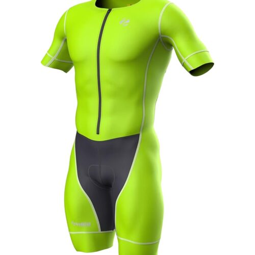 Zimco Triathlon Tri Suit - Men's Classic Short Sleeve Skinsuit Trisuit Racesuit Triathlon Aero Suit Swim Bike Run